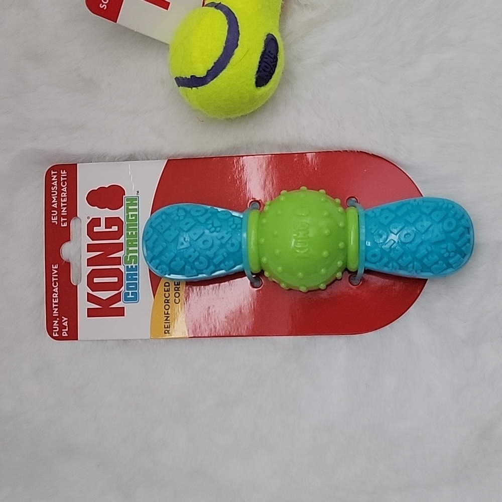 Kong Air Dog Dumbell and Core Strength Bow Tie Dog Toys - Picture 2 of 4